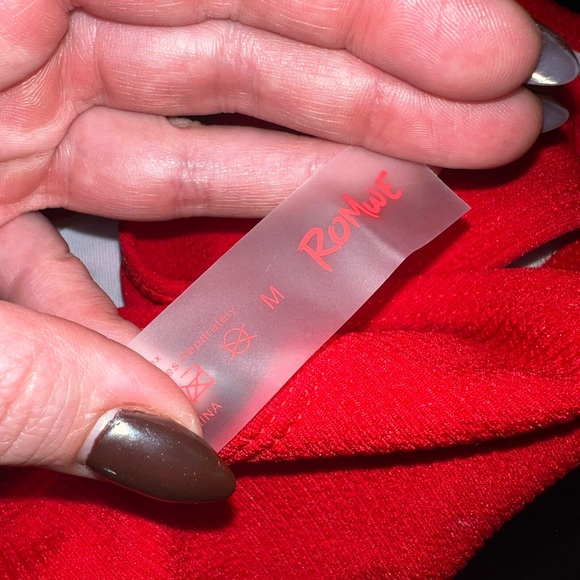 ROMWE Red High Leg Thong Bikini - Picture 4 of 4